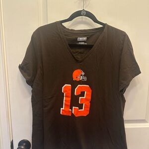 Xxl Cleveland Browns Odell Beckham jr #13 V-Neck Short Sleeve Tee